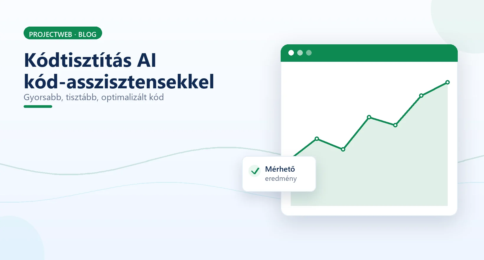 Weboldal kódjának tisztítása és optimalizálása AI kód-asszisztensekkel, illusztráció