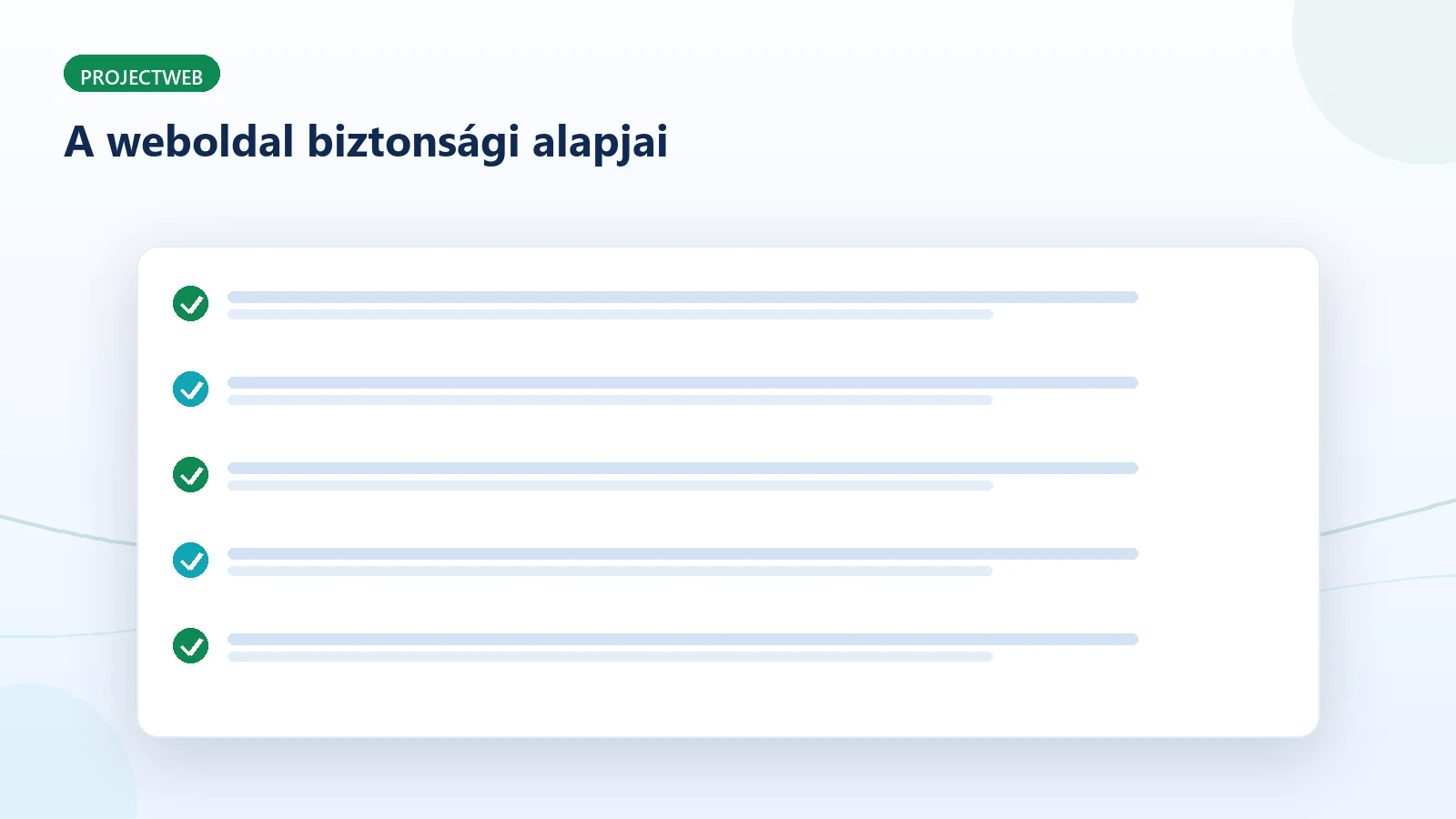 A weboldal biztonsági alapjainak ellenőrzőlistája