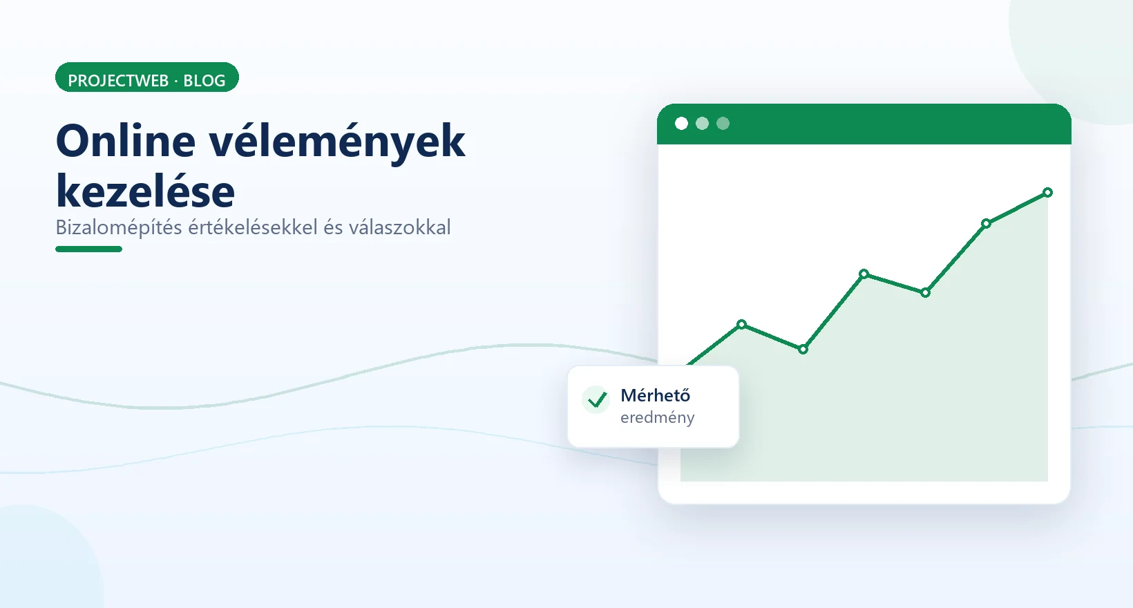 Online vélemények kezelése, bizalomépítés értékelésekkel, illusztráció