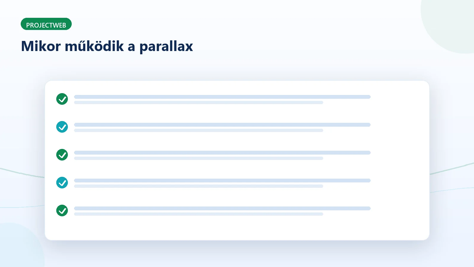 Mikor működik jól a parallax görgetés, ellenőrzőlista
