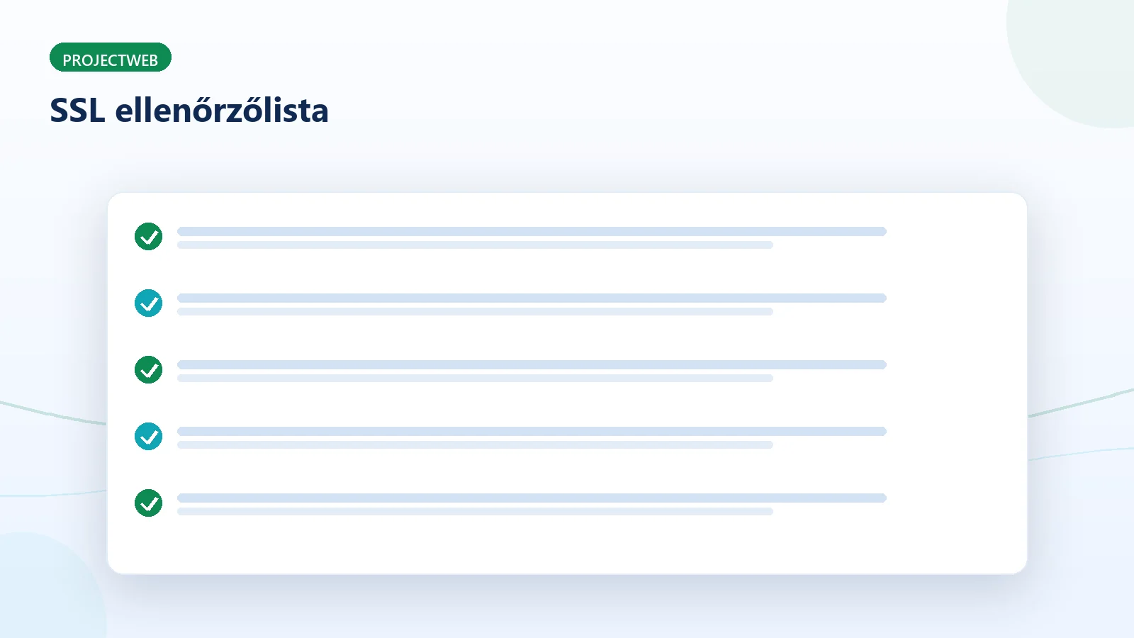 Az SSL/HTTPS helyes beállításának ellenőrzőlistája