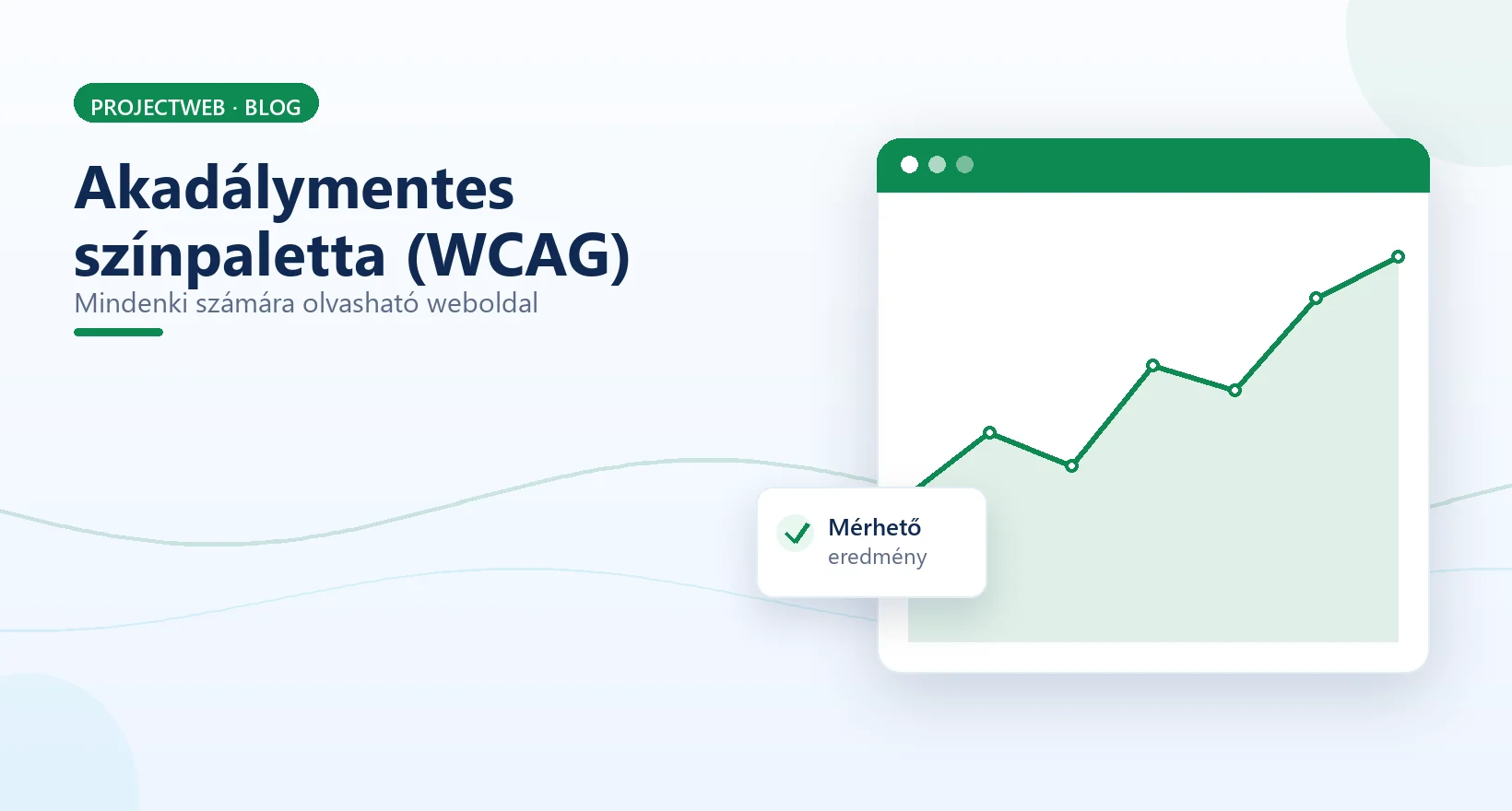 WCAG kompatibilis, akadálymentes színpaletta készítése a weboldalhoz, illusztráció