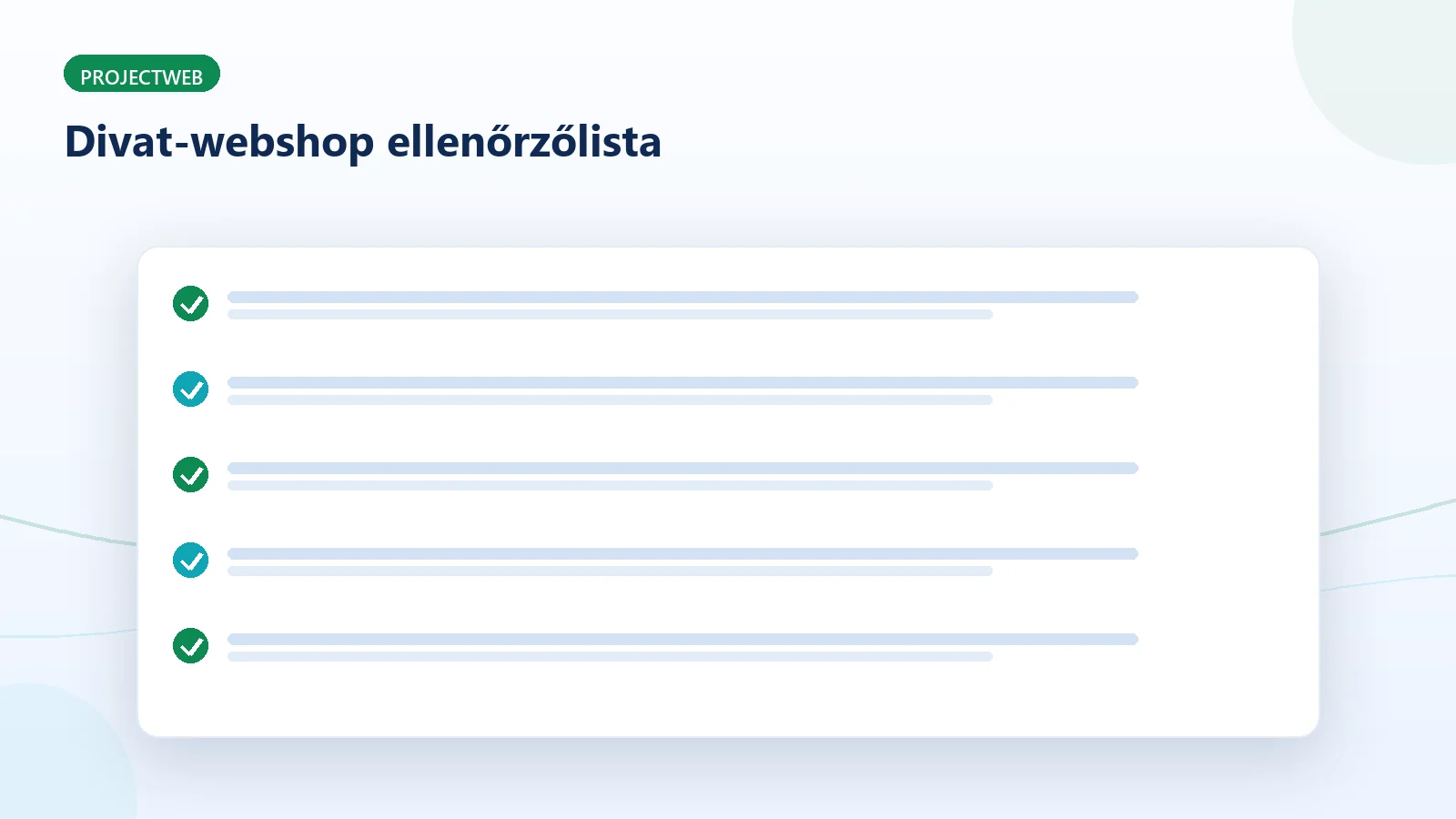 A divat- és ruházati webáruház ellenőrzőlistája