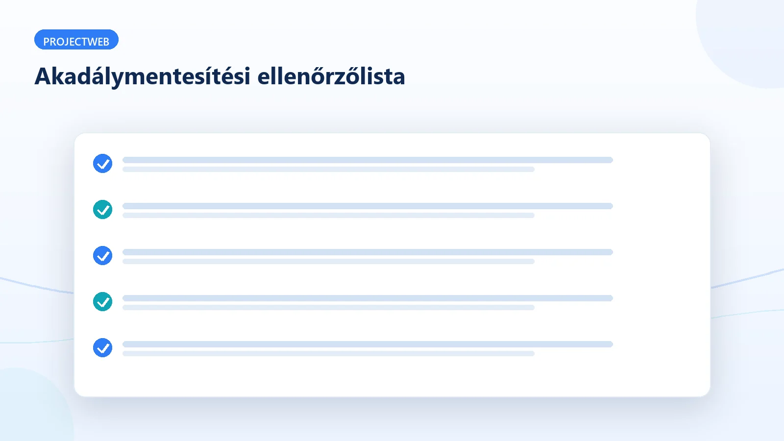 A weboldal-akadálymentesítés ellenőrzőlistája