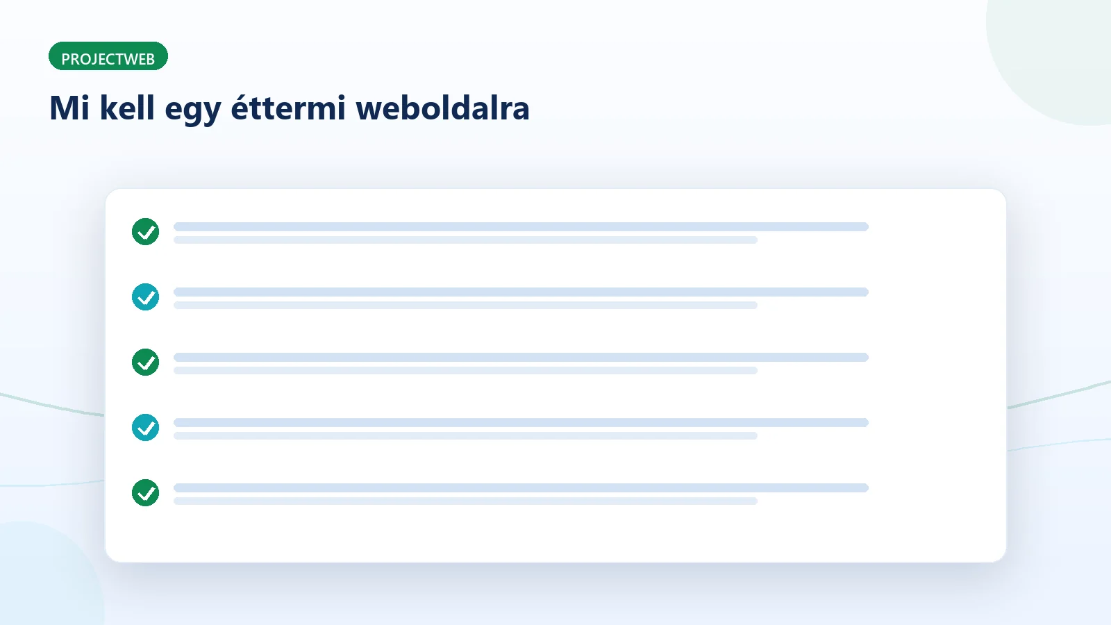 Egy éttermi weboldal kötelező elemei, ellenőrzőlista