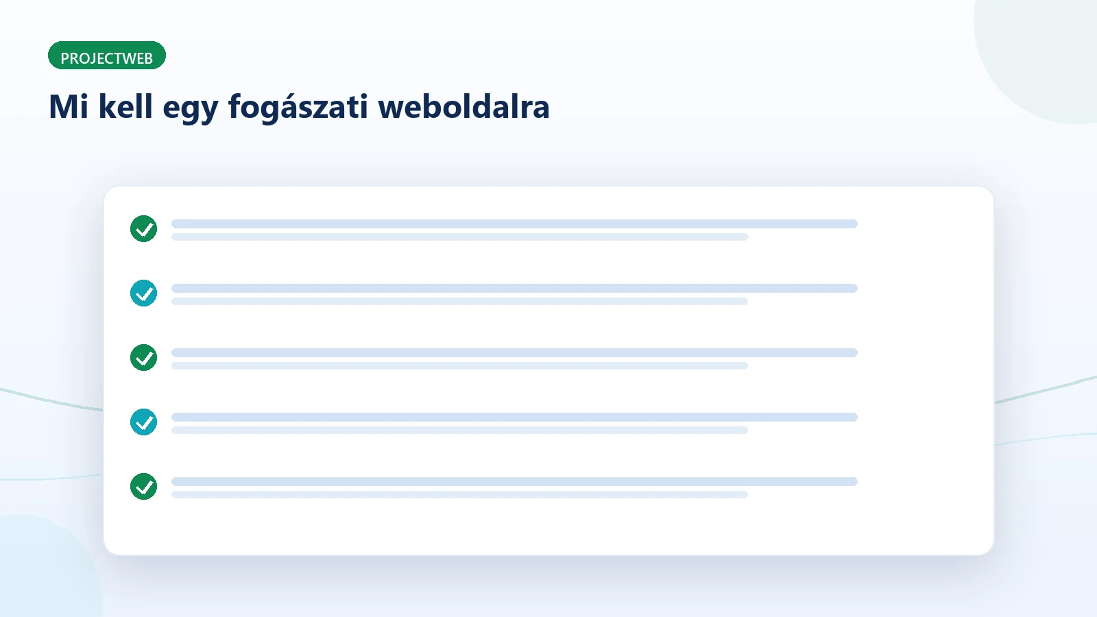 Egy fogászati weboldal kötelező elemei, ellenőrzőlista