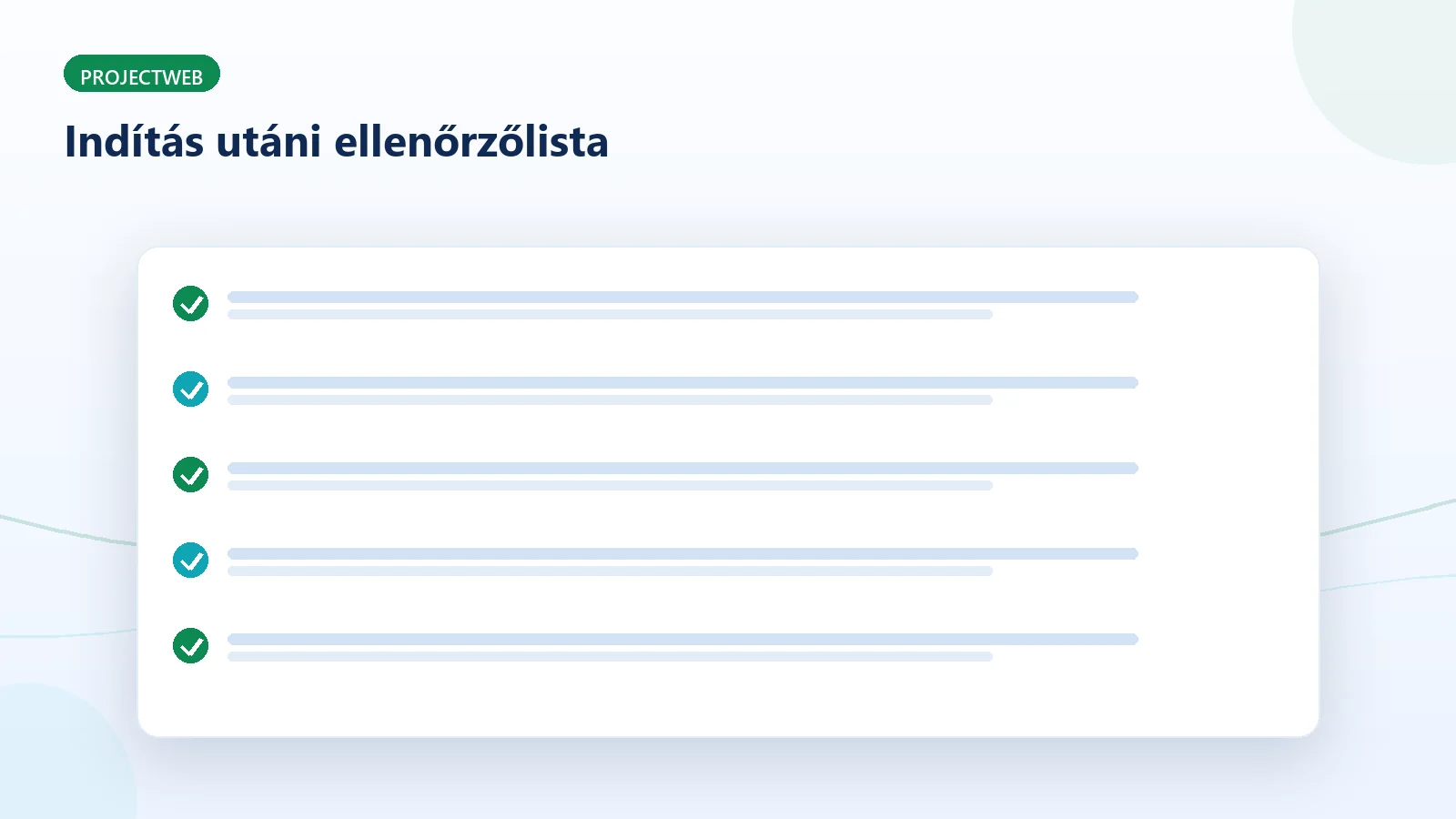 A weboldal indítása utáni teendők ellenőrzőlistája