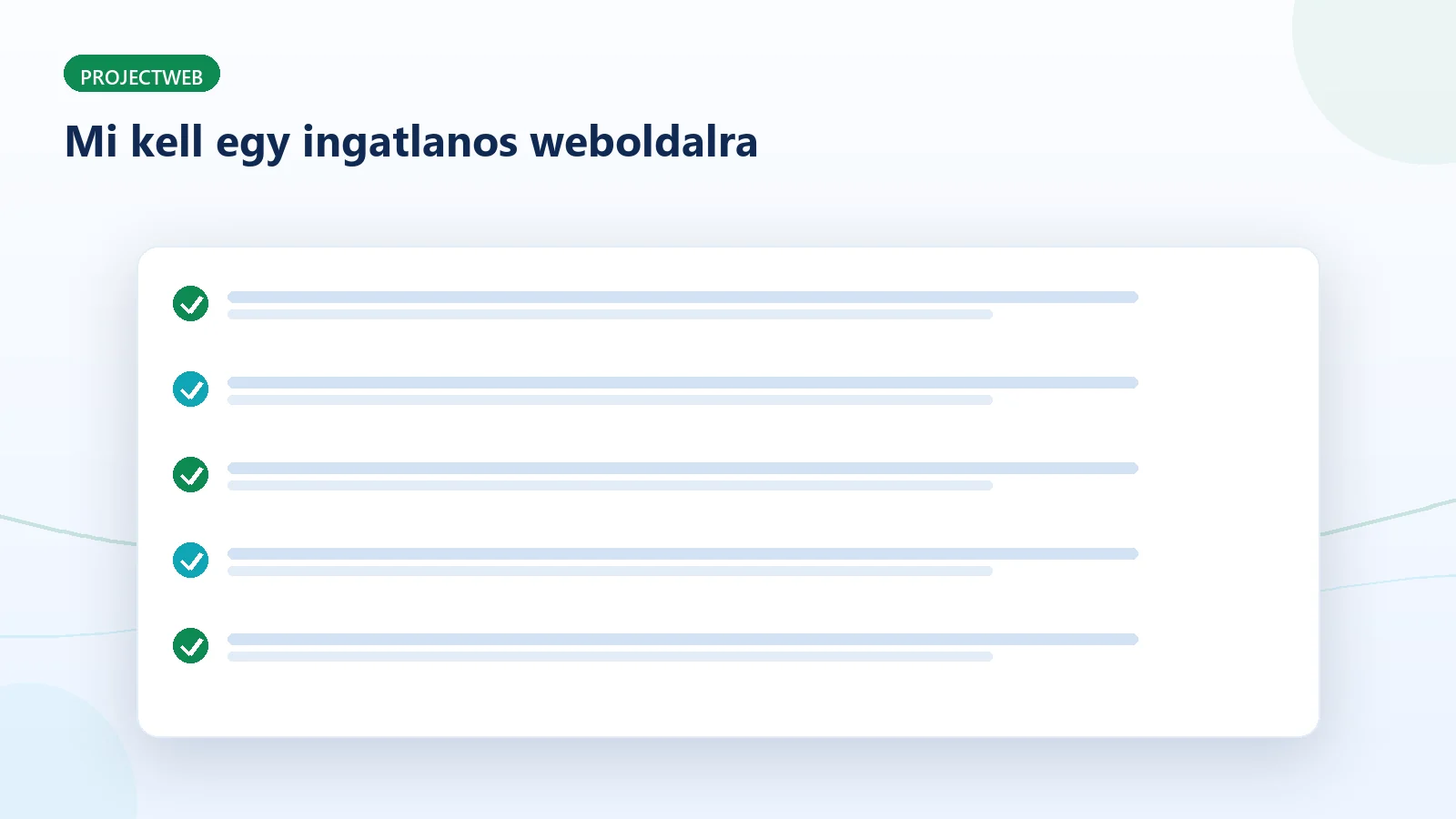 Egy ingatlanos / ingatlaniroda weboldal kötelező elemei, ellenőrzőlista
