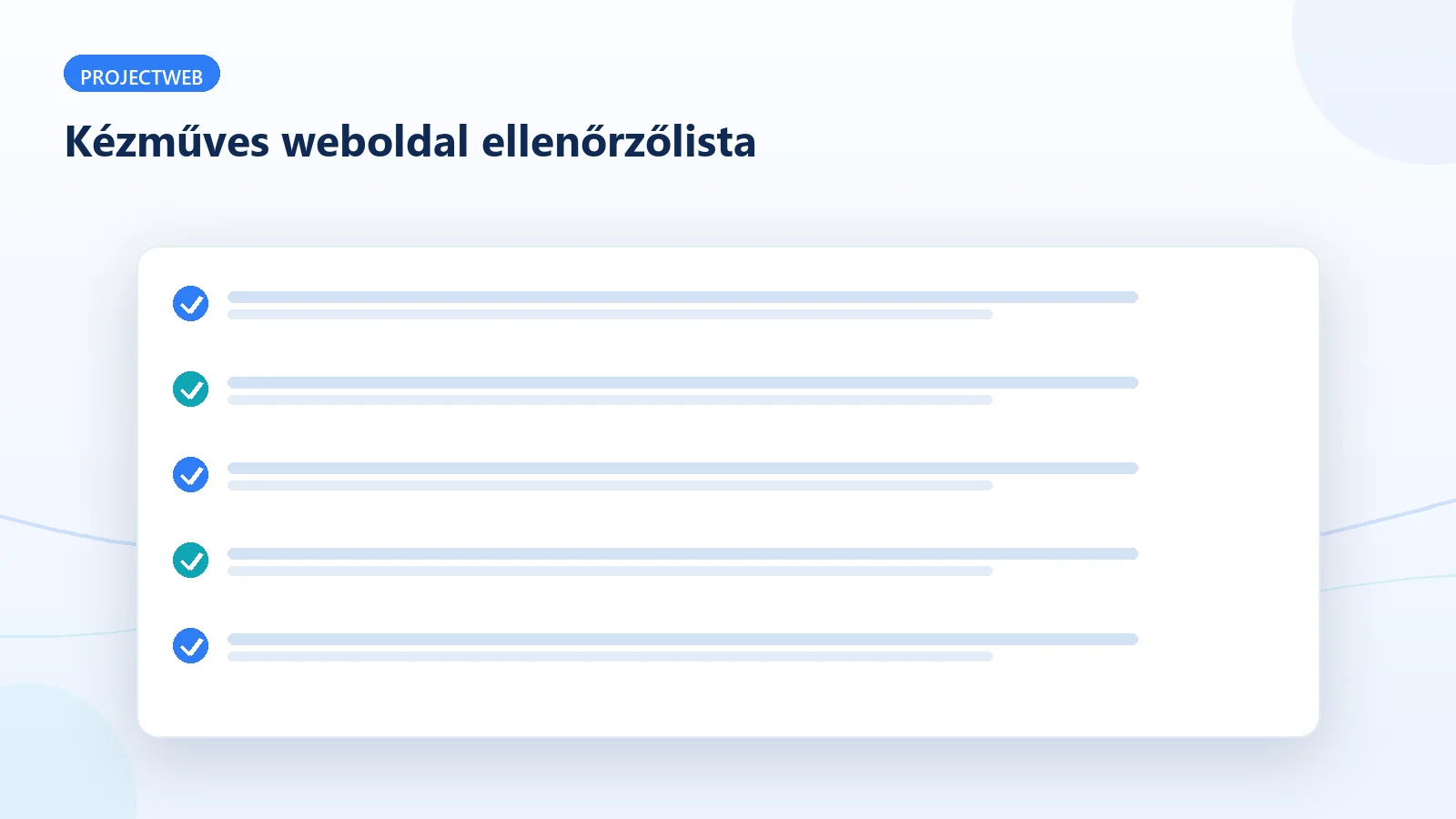 A kézműves weboldal ellenőrzőlistája