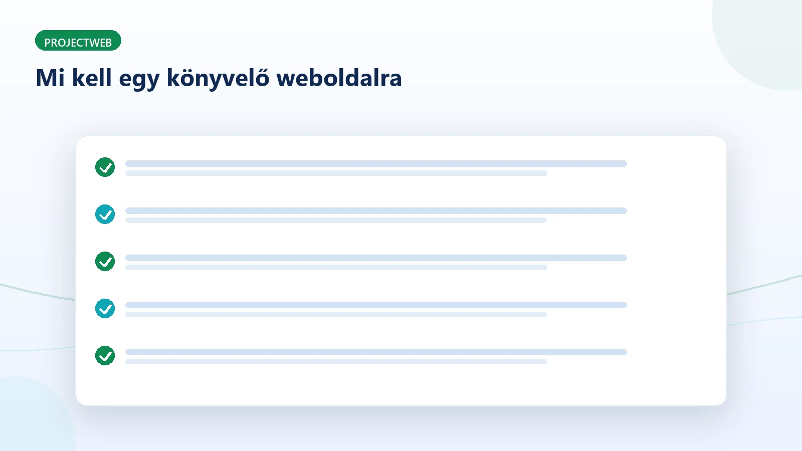 Egy könyvelő / könyvelőiroda weboldal kötelező elemei, ellenőrzőlista